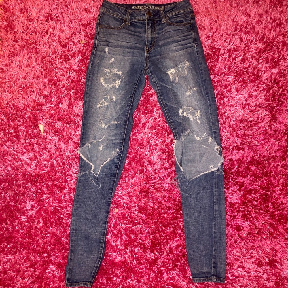 Distressed American Eagle Jeans